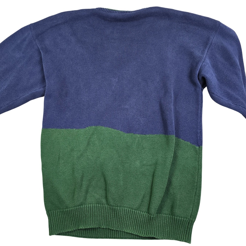 Vintage Clubfellow Golf Sweater Mens XLT Blue Green Hit The Driving Range Knit - Picture 9 of 9